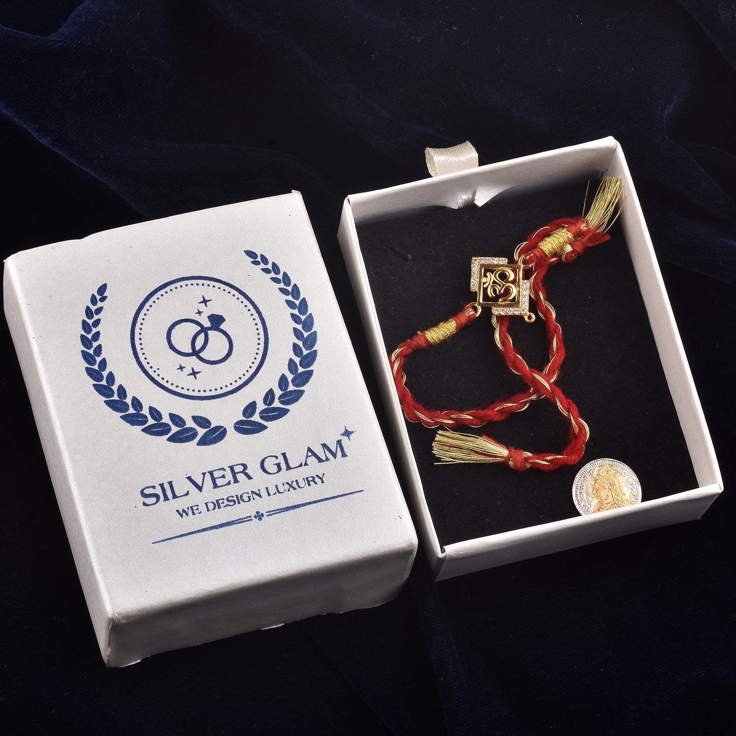 Silver Om Rakhi: Threads of Divinity: