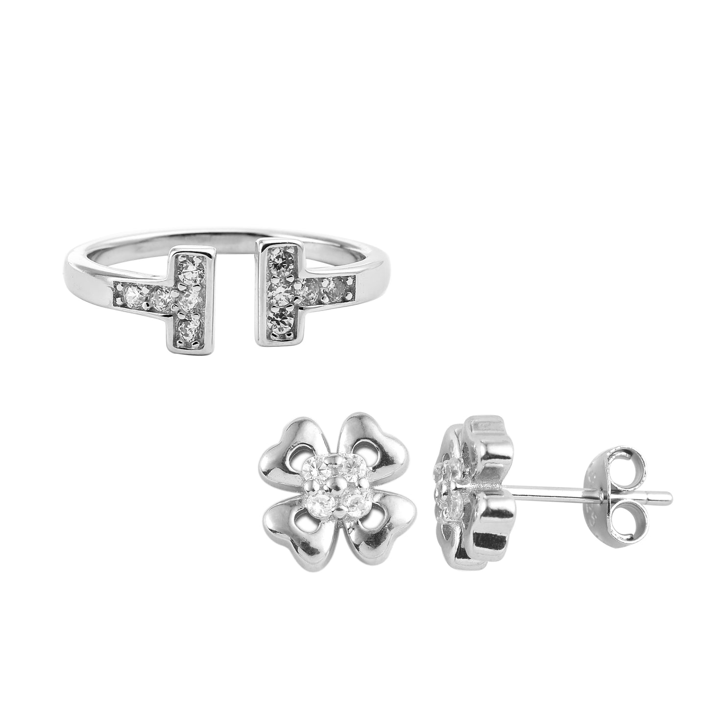 Silver Charm Set Ring & Tops
