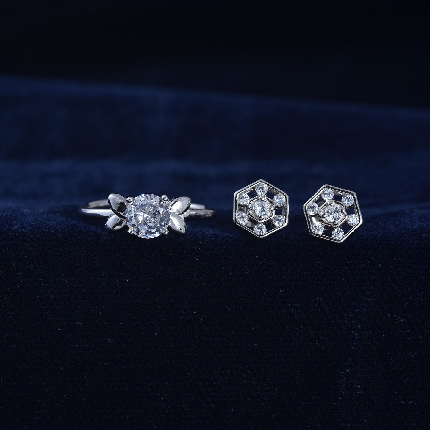 Silver Gleam Set Ring and Tops
