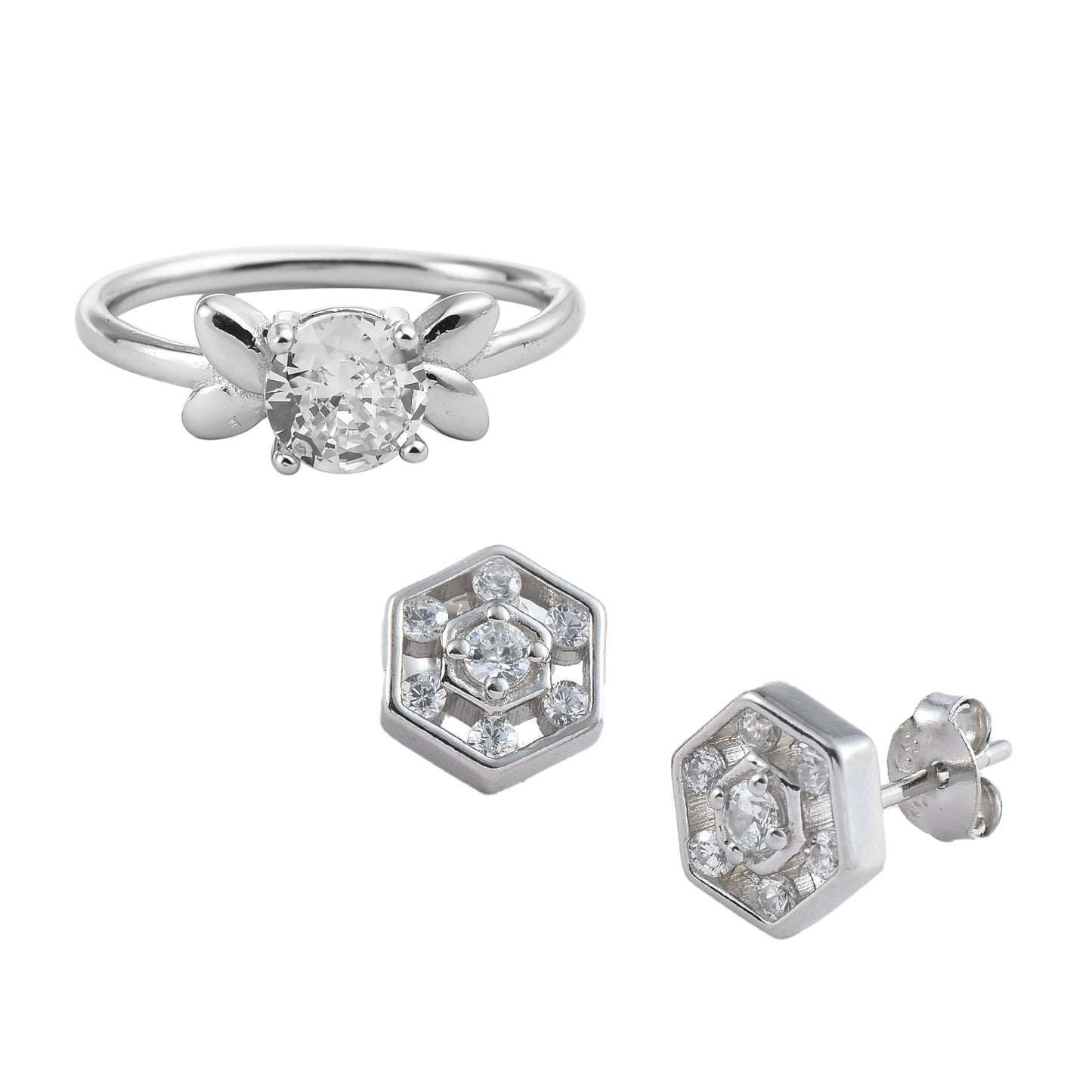 Silver Gleam Set Ring and Tops
