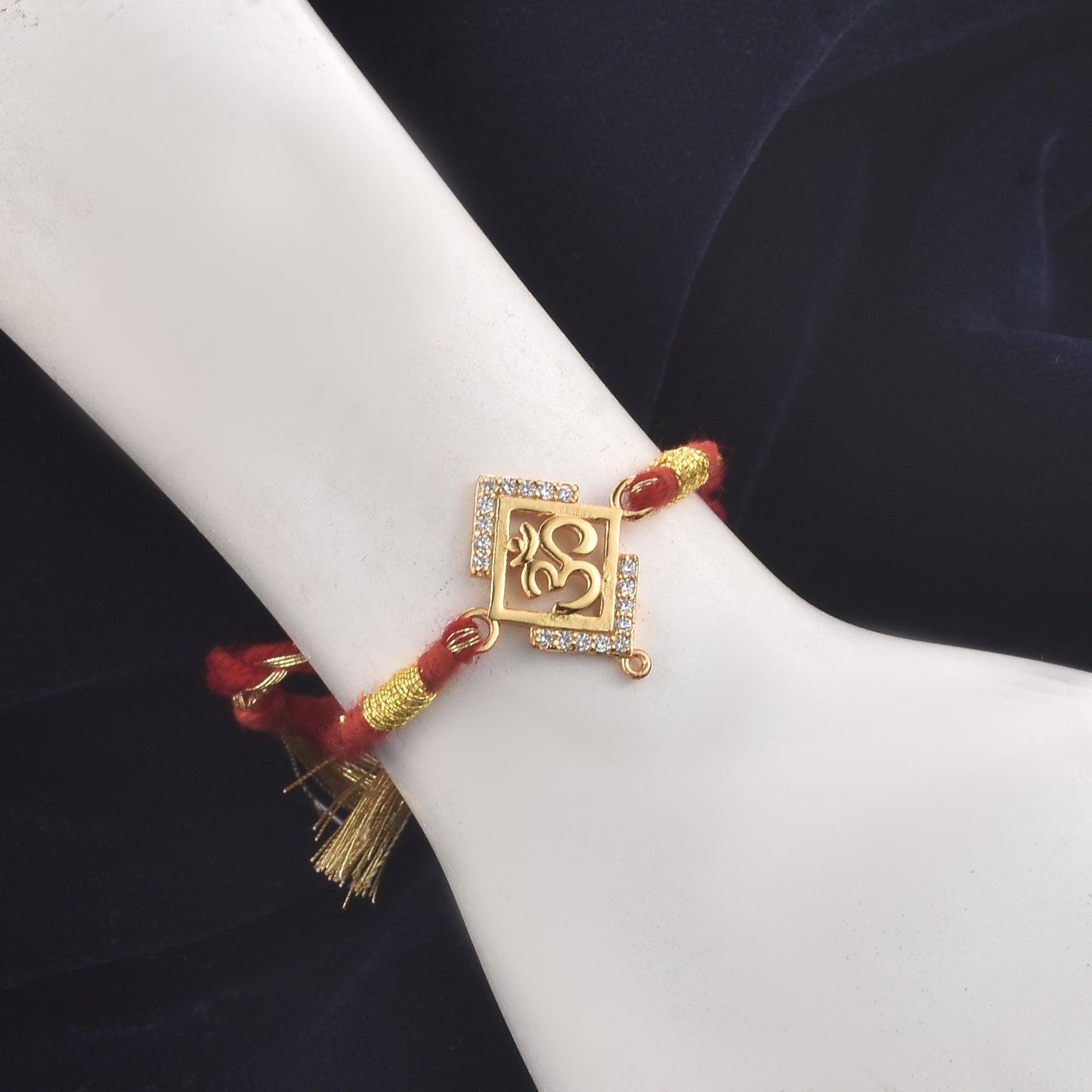 Silver Om Rakhi: Threads of Divinity: