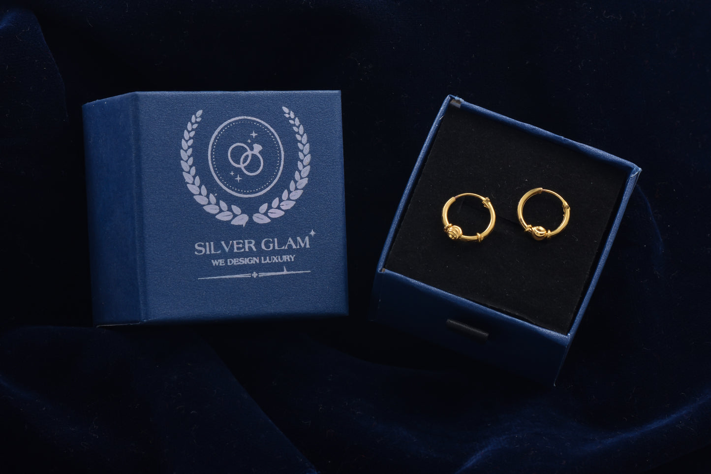 Golden Dazzling Earrings Made with pure 925 Silver