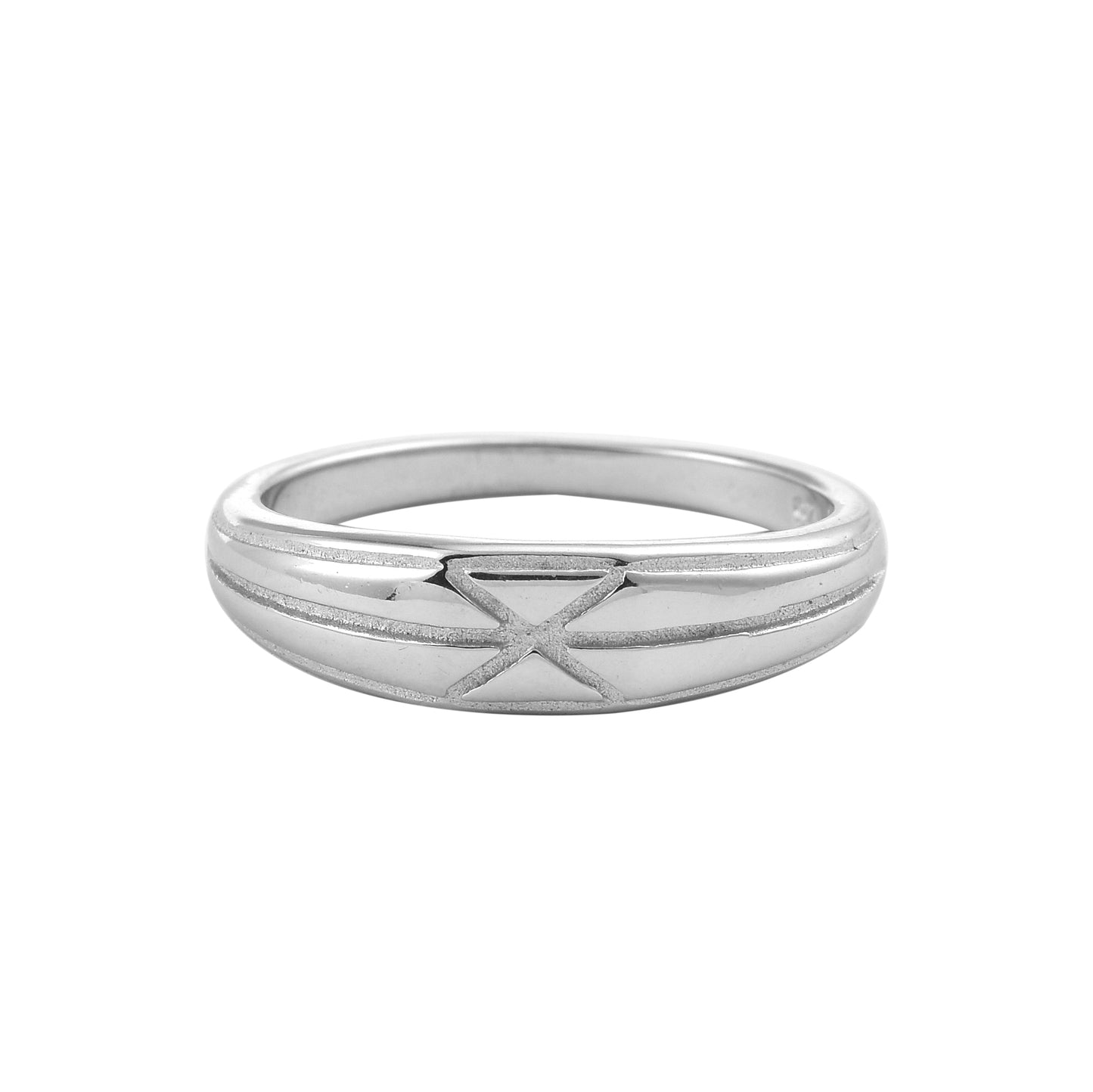 Silver Frost Rhodium Charm Ring