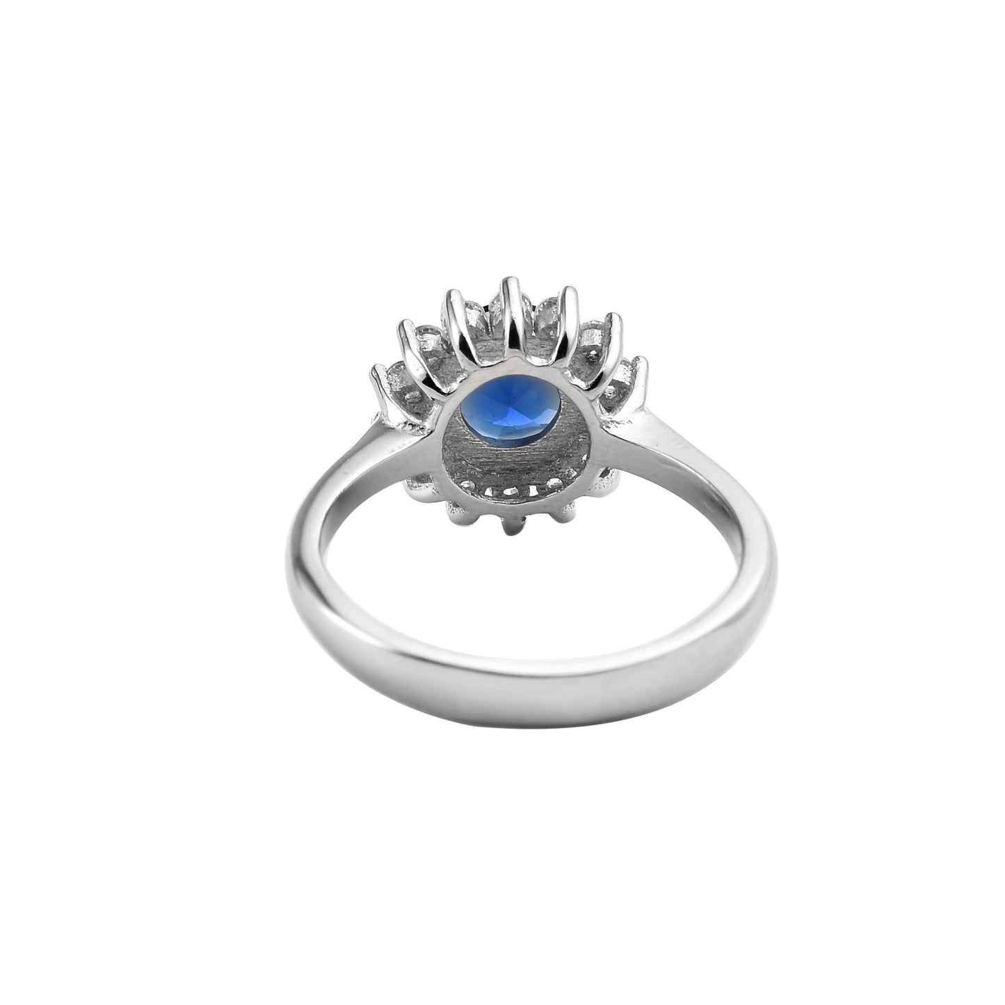 Silver Celestial Blue Zircon Ring