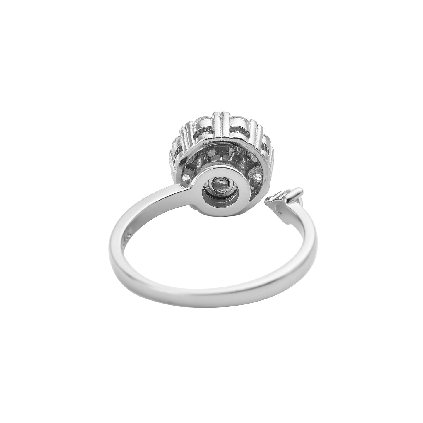 Silver Crystal Shine Zircon Ring