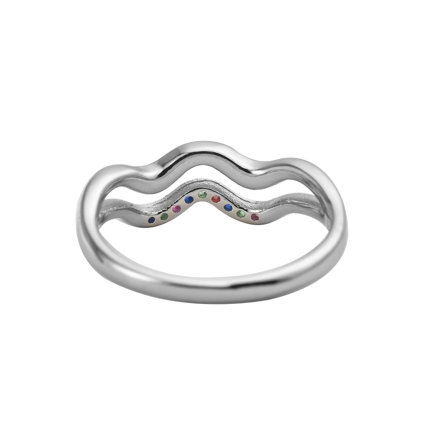 Silver Spectrum Zircon Ring