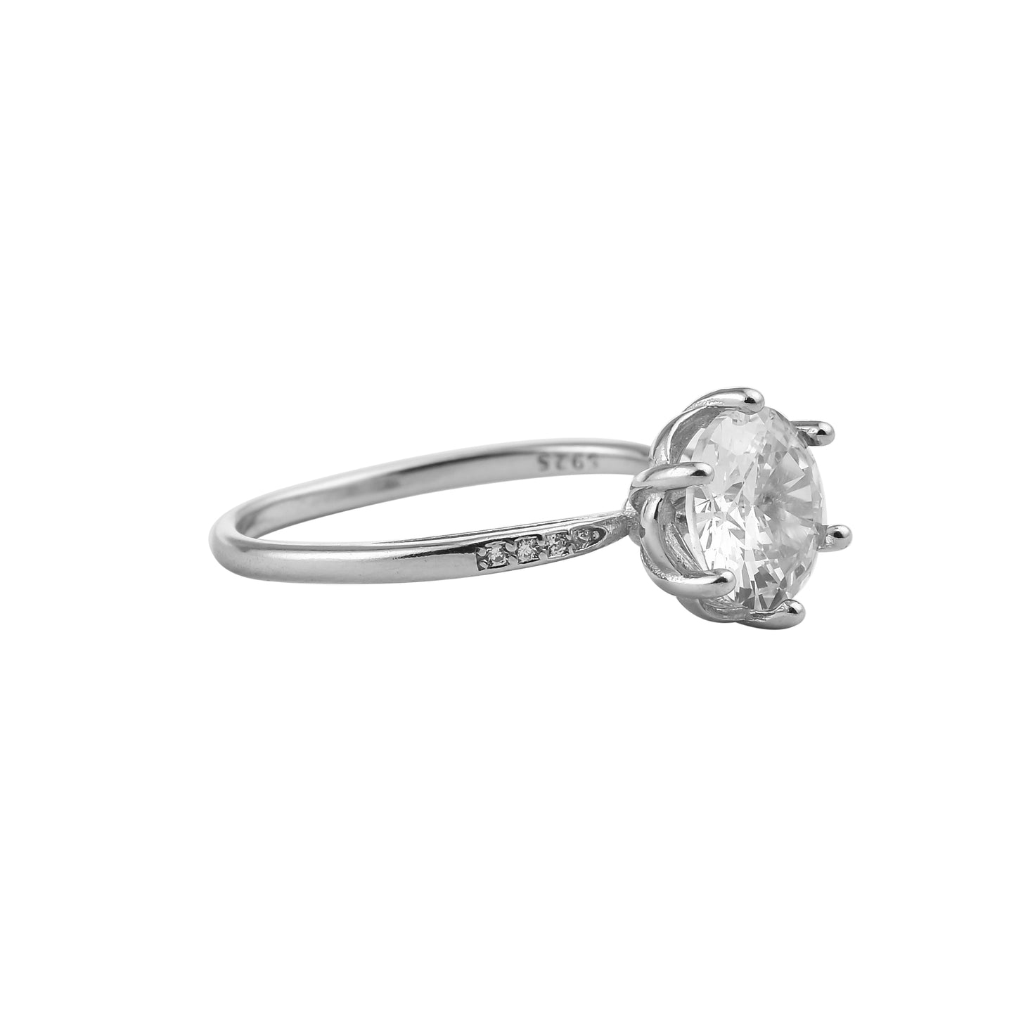Silver Diamond Luxe Zircon Ring