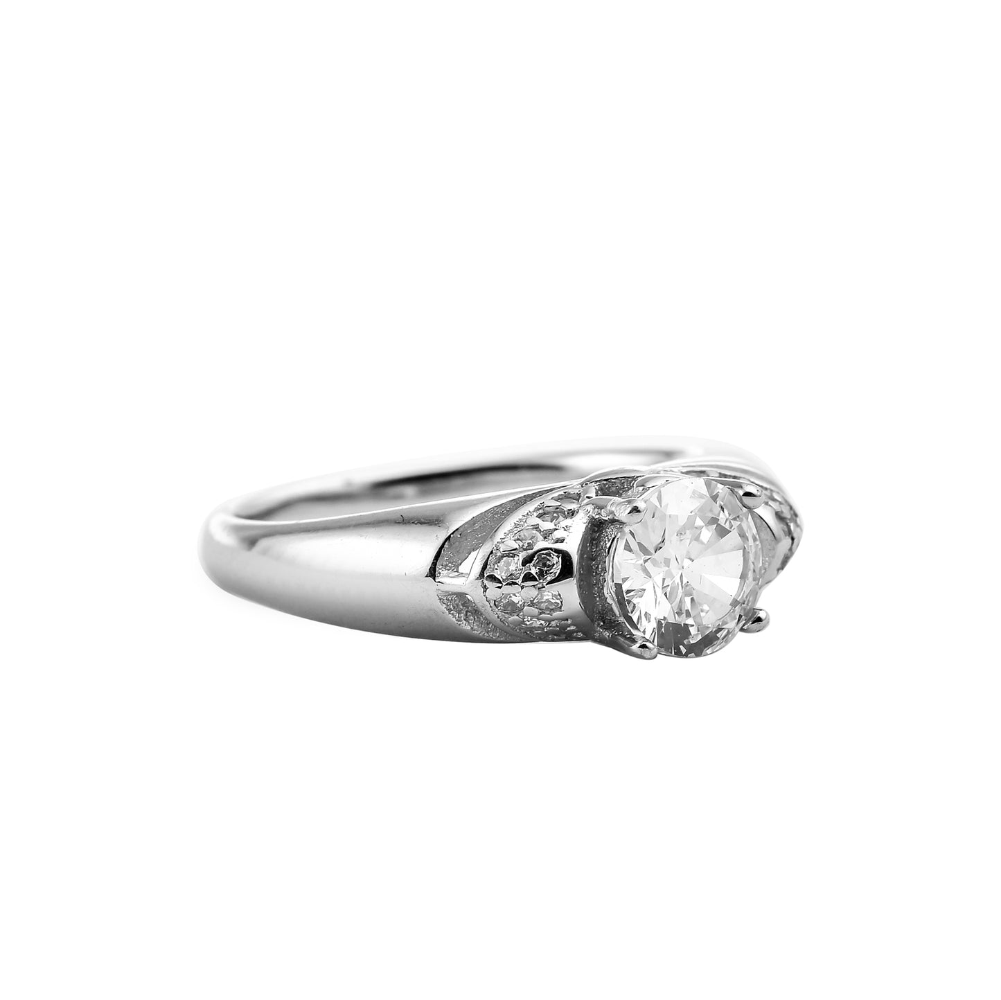 Silver Luxe Zircon Sparkle Ring