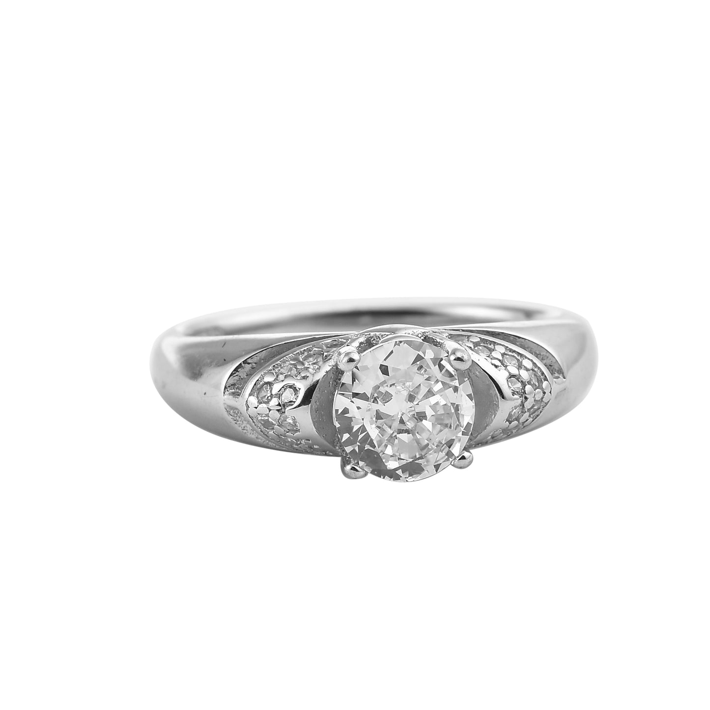 Silver Luxe Zircon Sparkle Ring