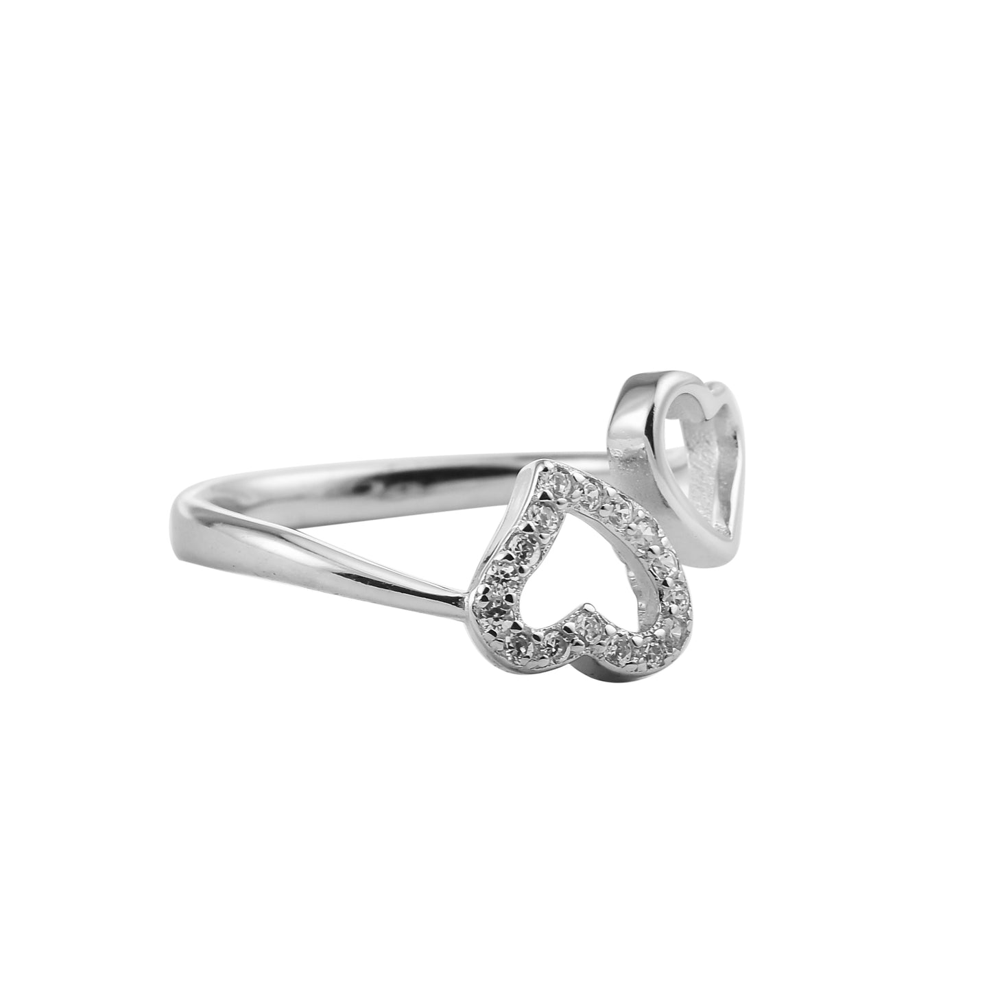 Silver Heart Ring & Tops Set