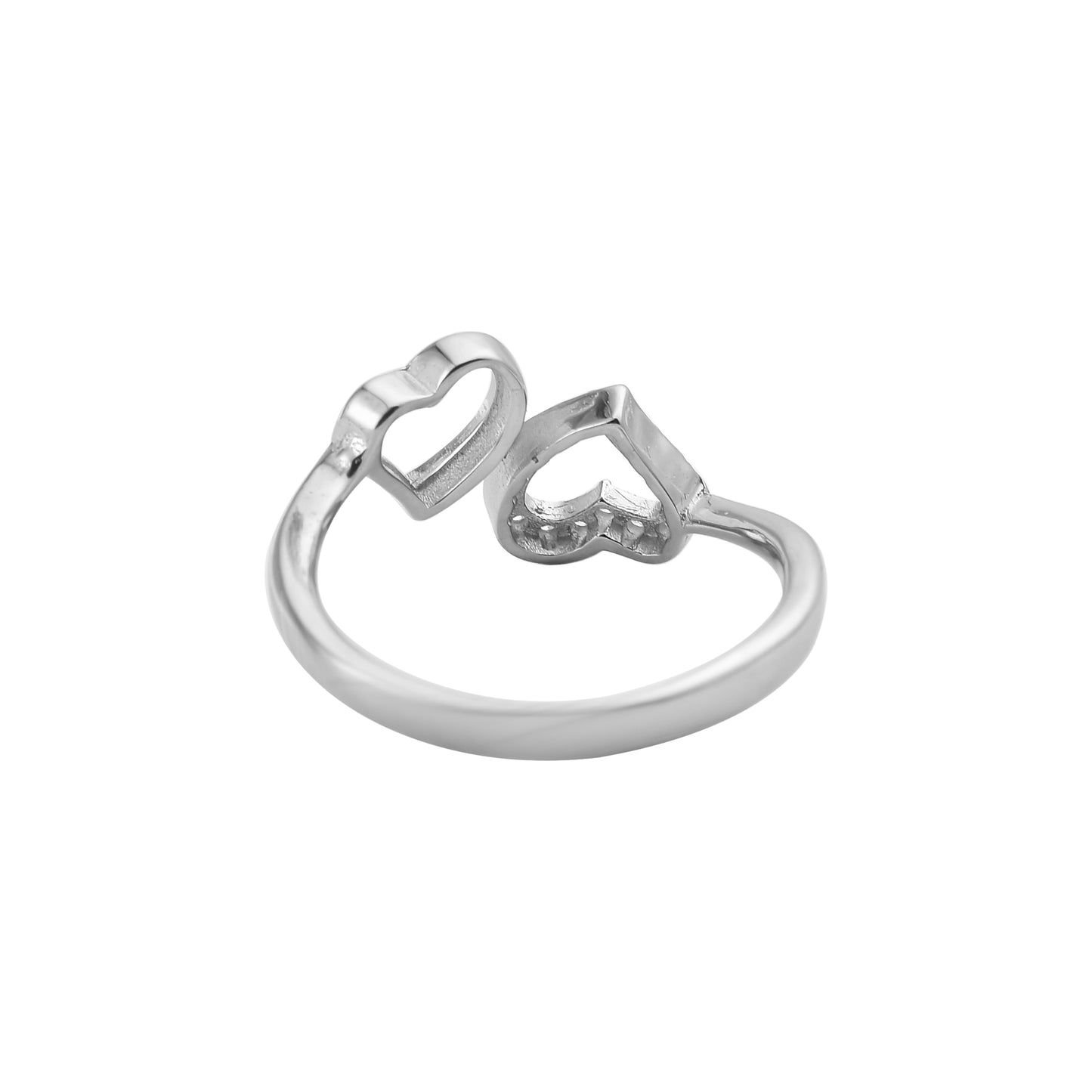 Silver Heart Ring & Tops Set