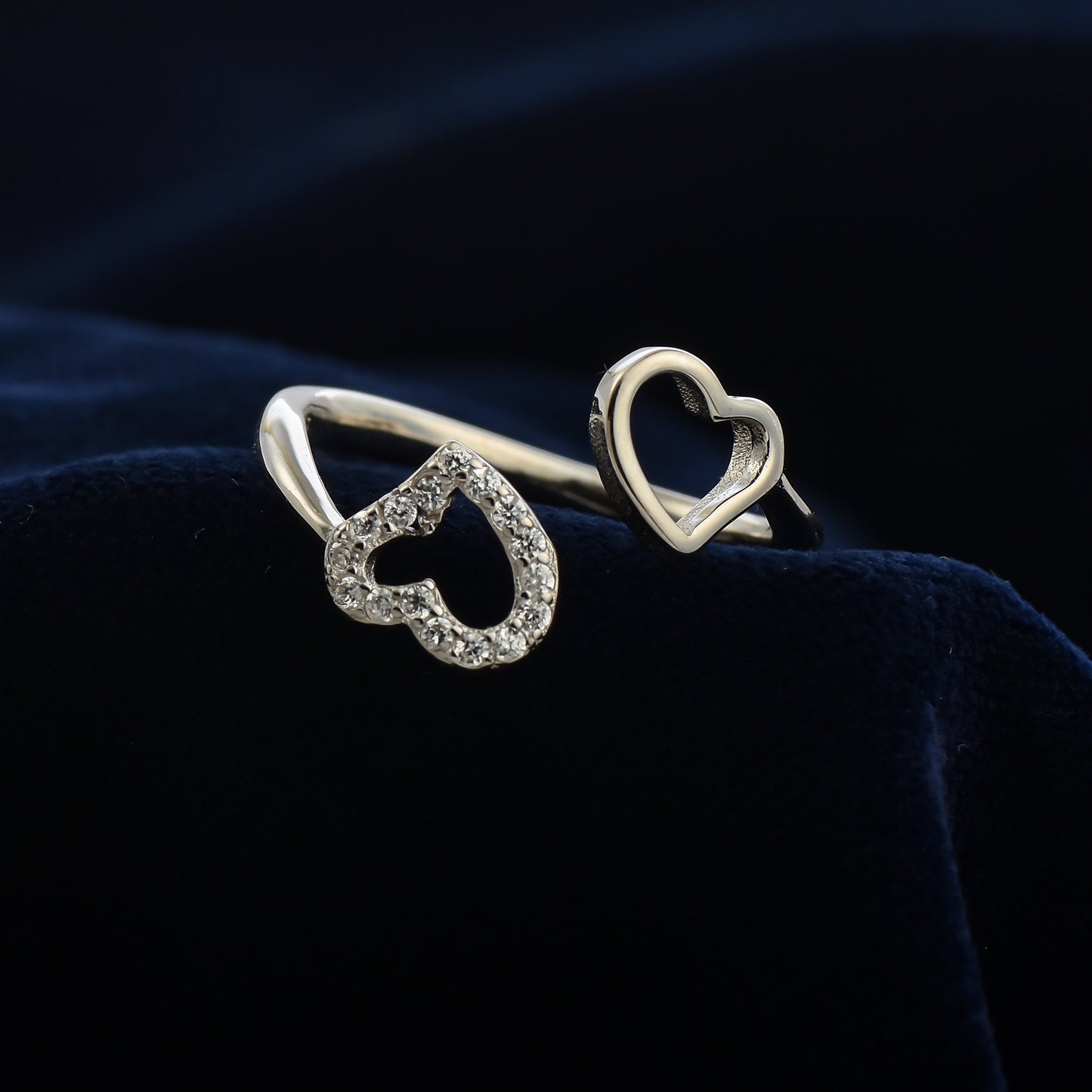 Silver Heart Ring & Tops Set