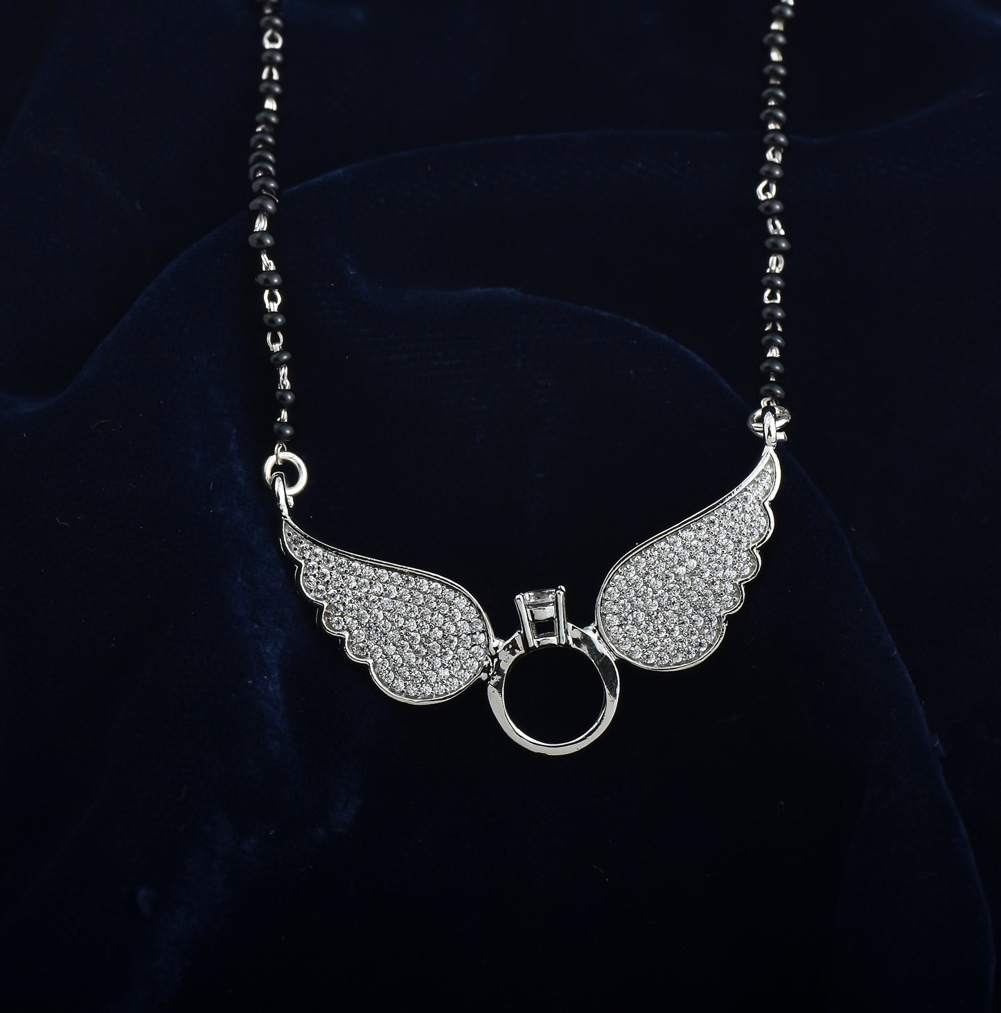 Silver Aura Rhodium Mangalsutra