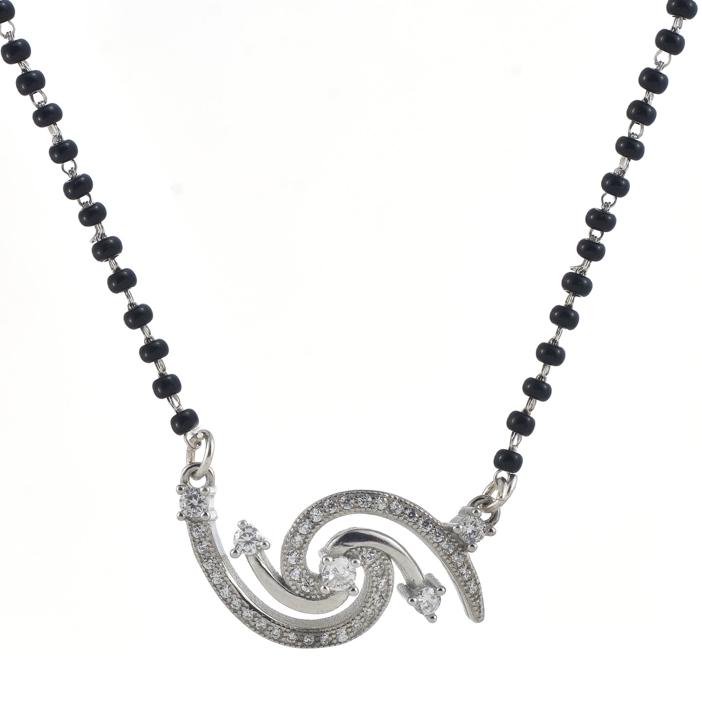 Silver Rhodium Glimmer Mangalsutra