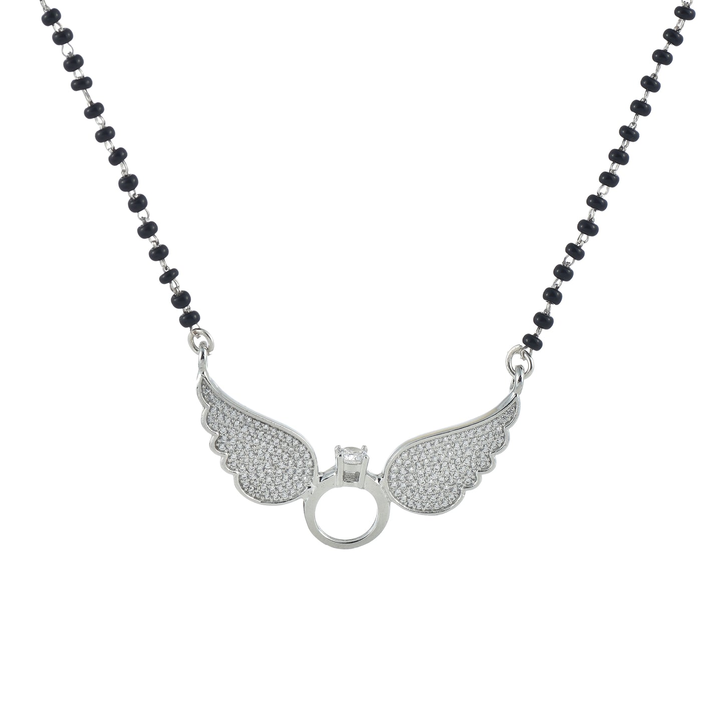 Silver Aura Rhodium Mangalsutra