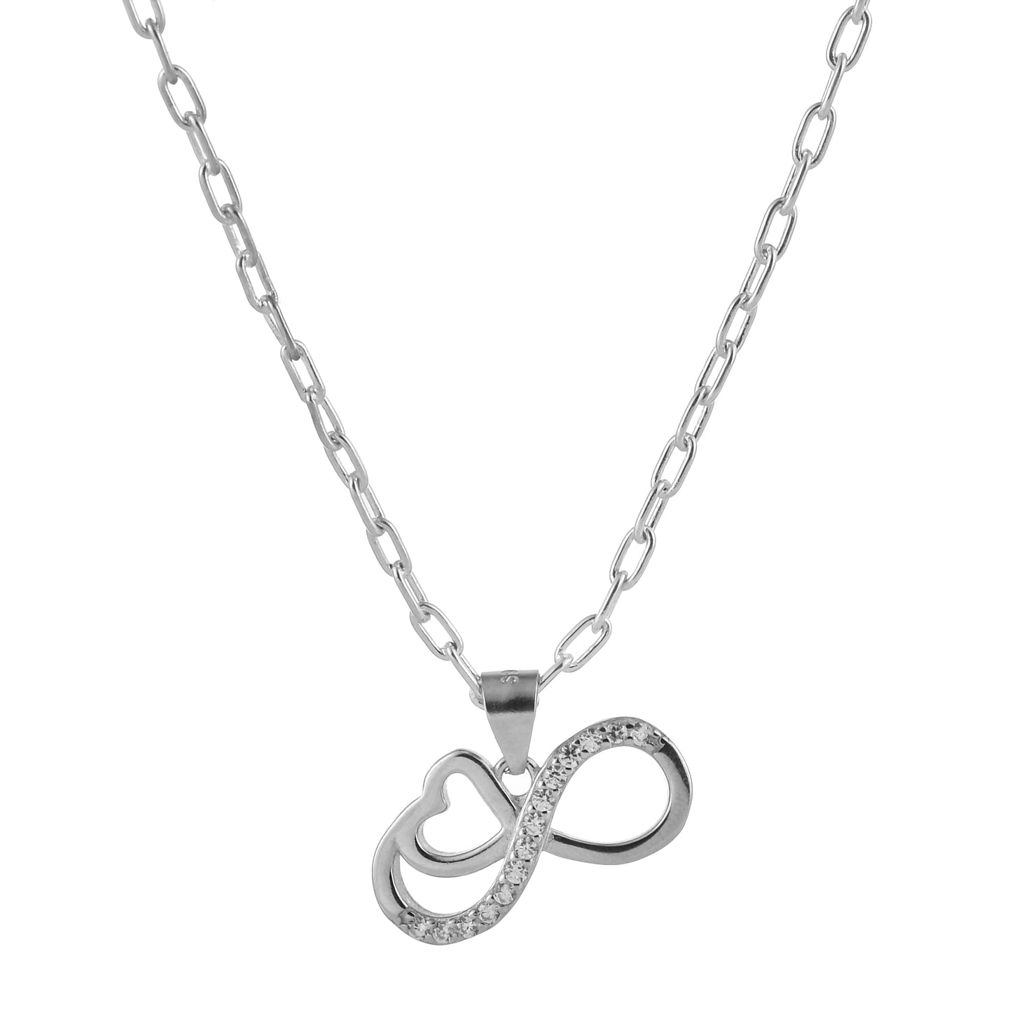 Silver Gleam Rhodium Necklace