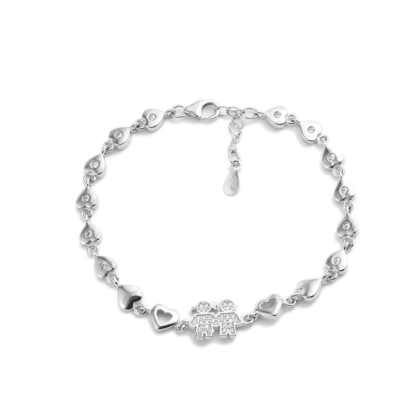 Silver Rhodium Infinity Bracelet