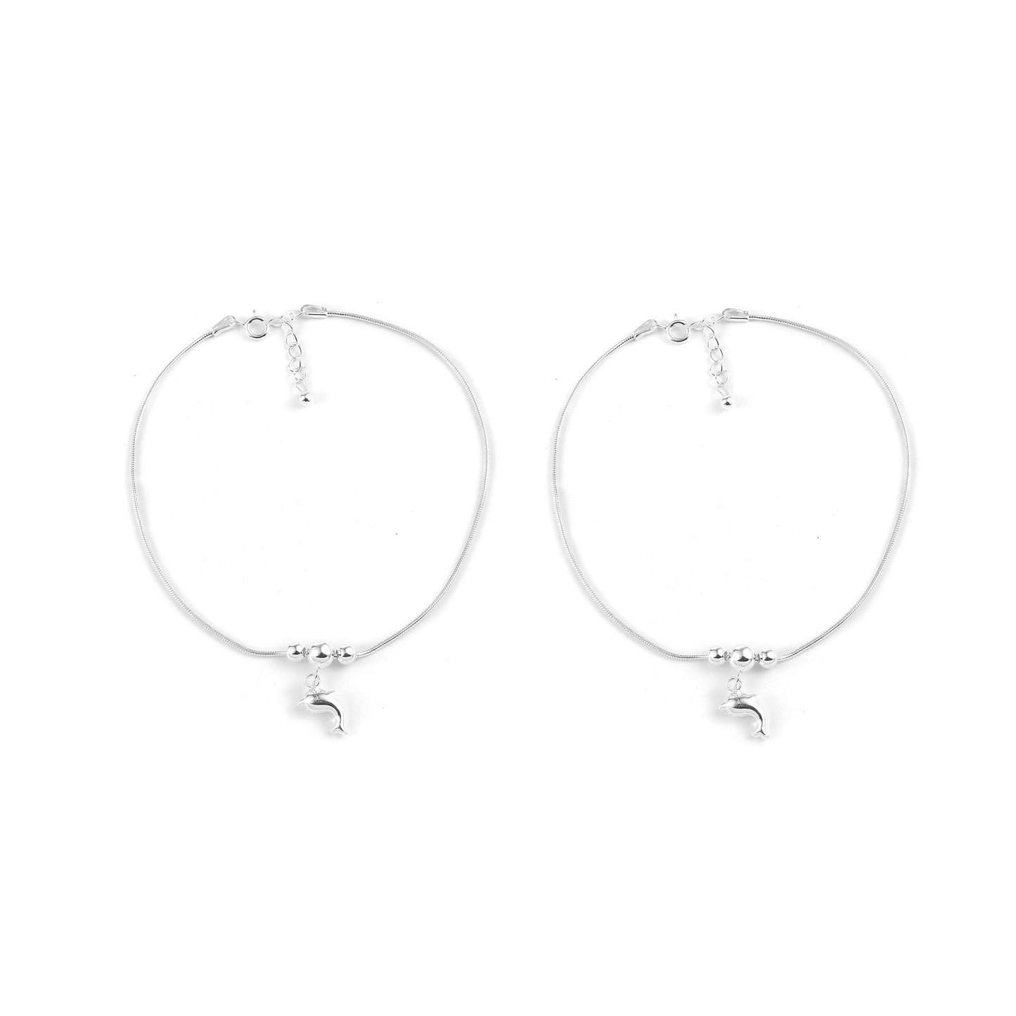 Silver Glimmer Anklet