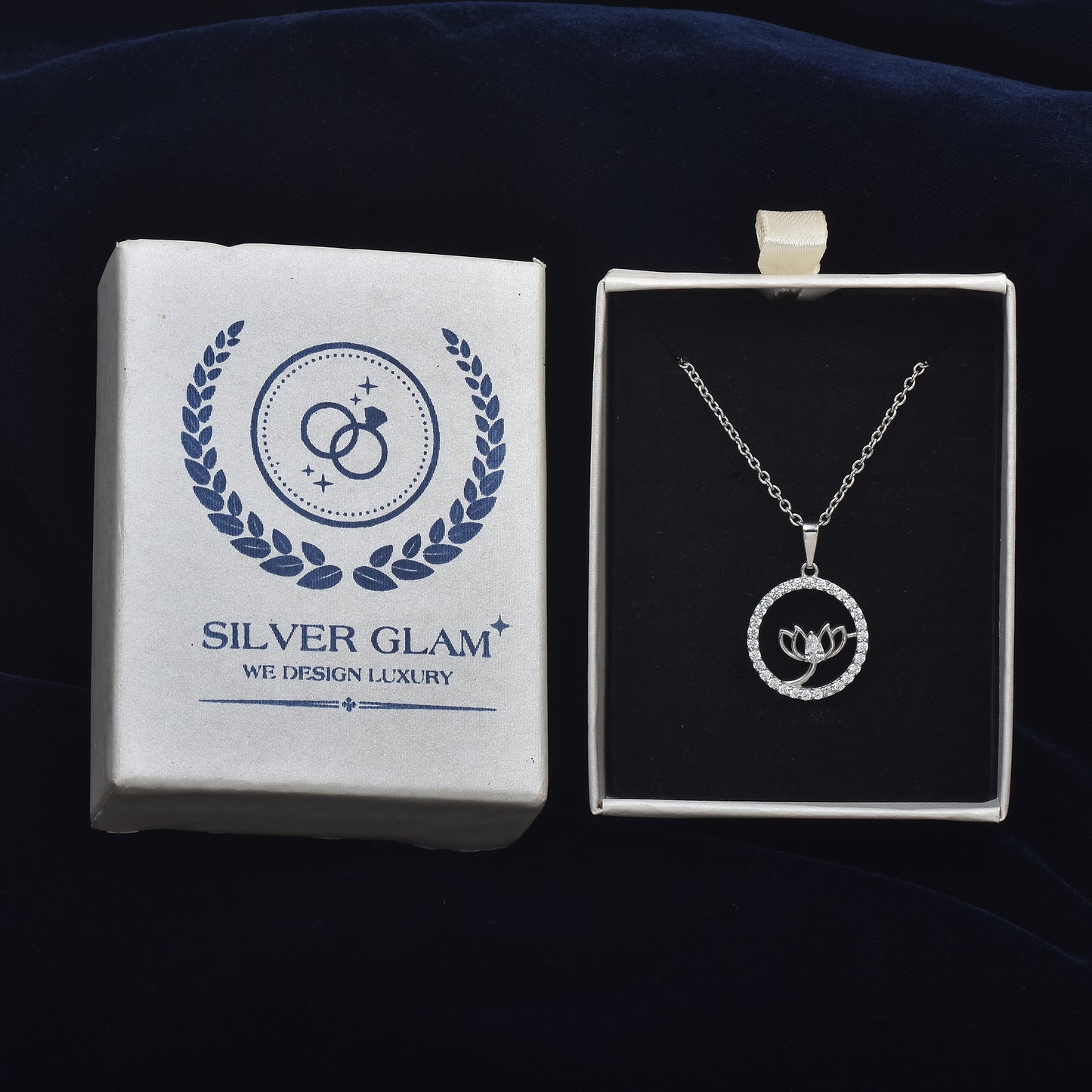 925 Silver White Zircon Necklace