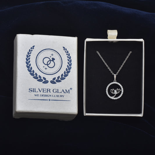 925 Silver White Zircon Necklace