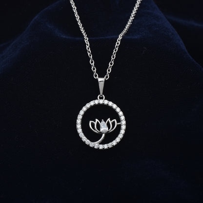 925 Silver White Zircon Necklace