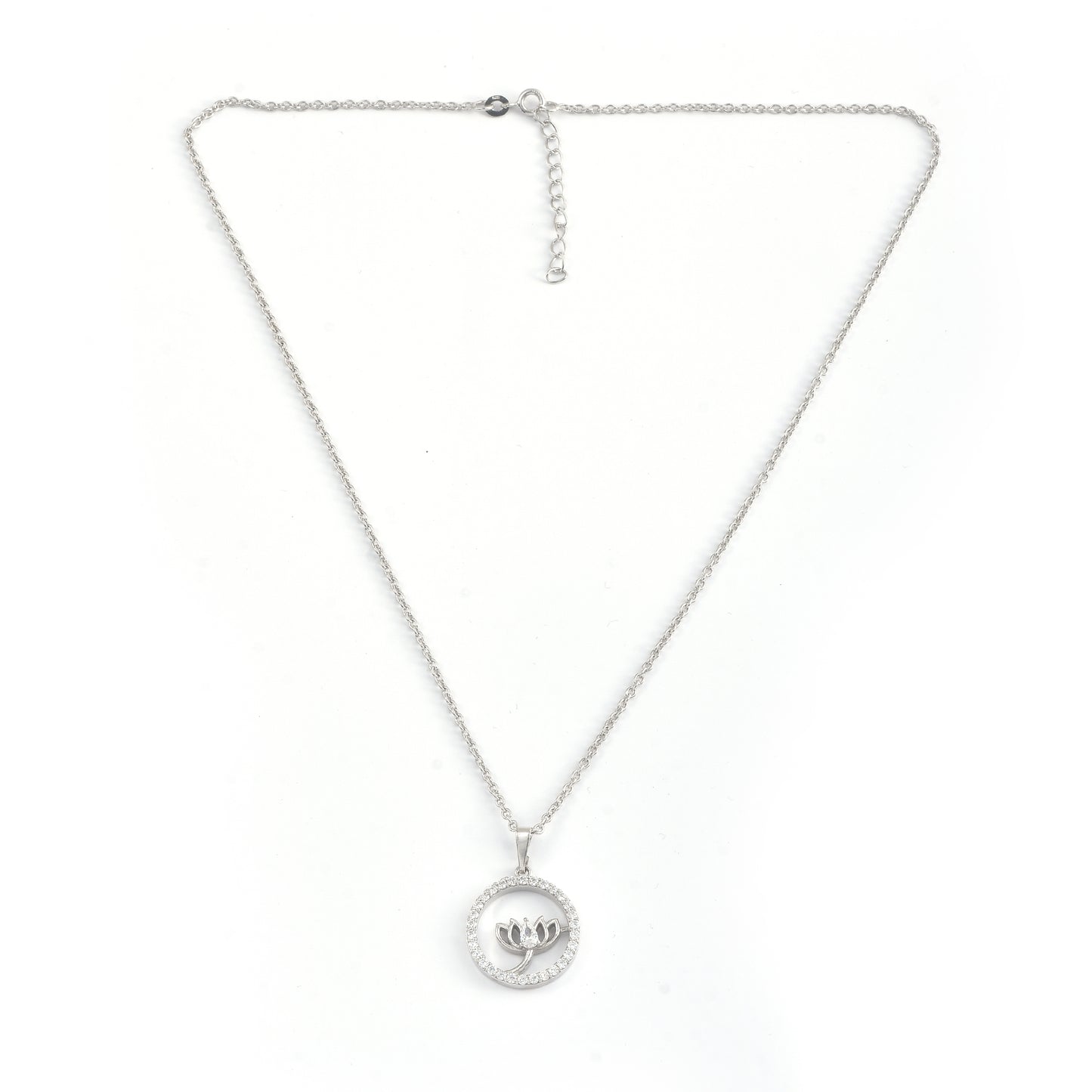 925 Silver White Zircon Necklace