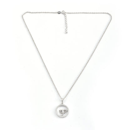 925 Silver White Zircon Necklace