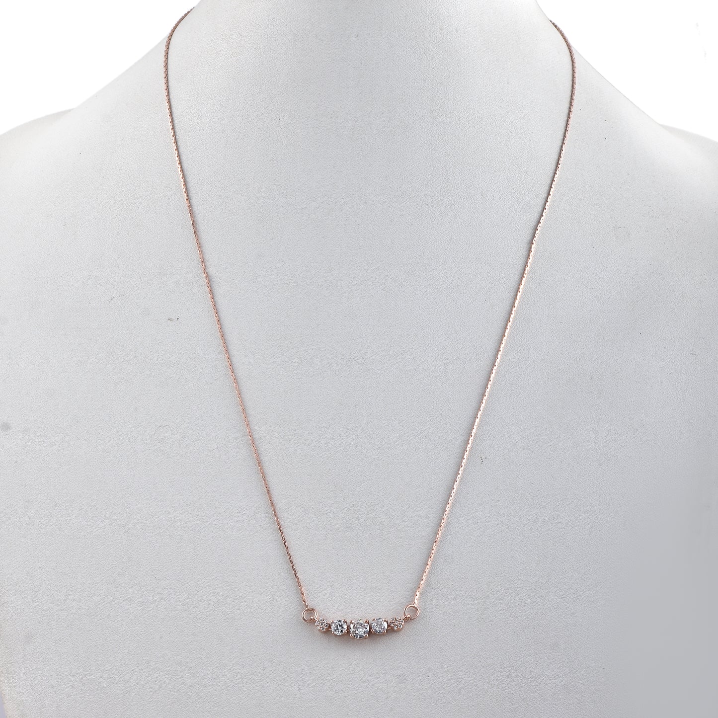 Twilight Rose: Zircon Studded Necklace