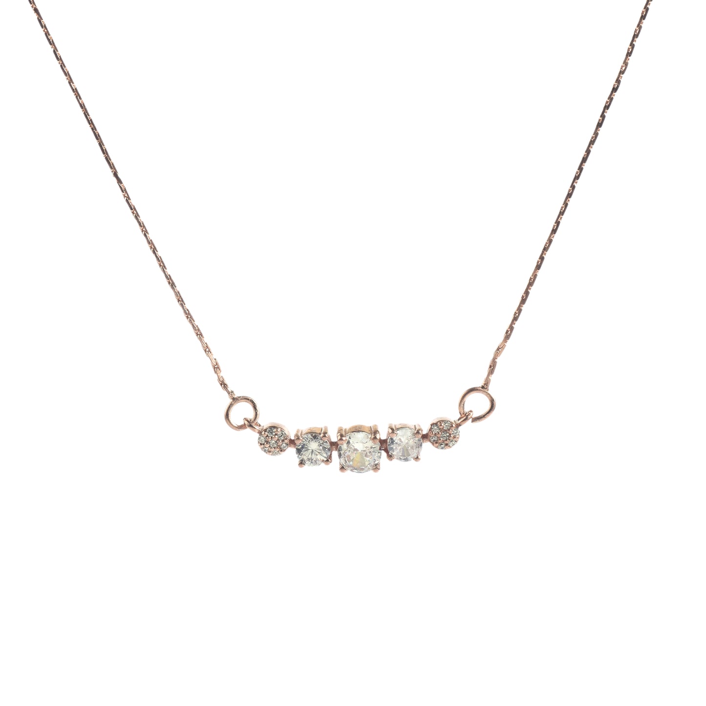 Twilight Rose: Zircon Studded Necklace