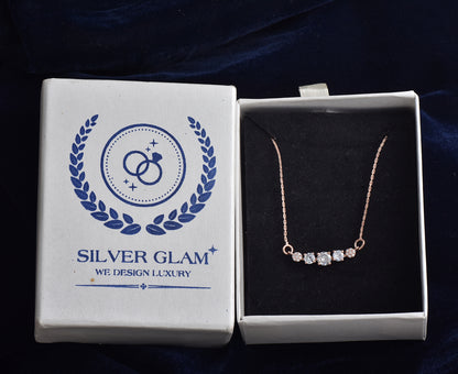 Twilight Rose: Zircon Studded Necklace