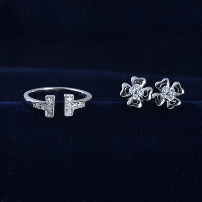 Silver Charm Set Ring & Tops