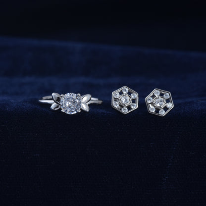Silver Gleam Set Ring and Tops