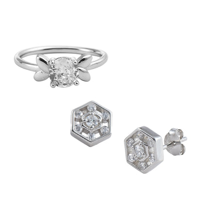 Silver Gleam Set Ring and Tops