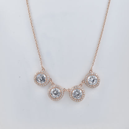 Sterling 925 Silver Rose Gold Necklace