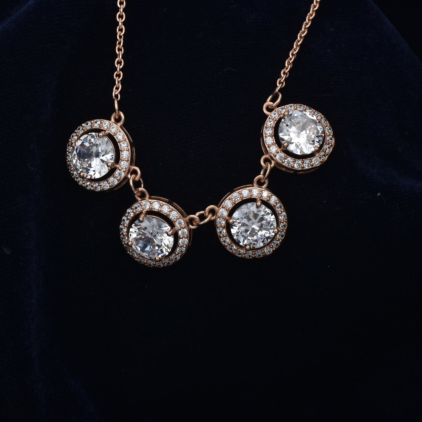 Sterling 925 Silver Rose Gold Necklace