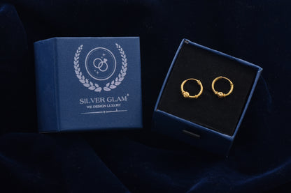 Golden Dazzling Earrings Made with pure 925 Silver