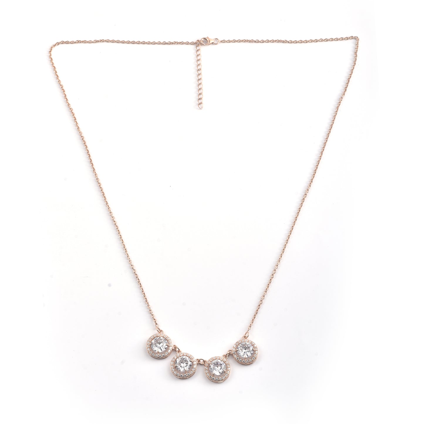 Sterling 925 Silver Rose Gold Necklace