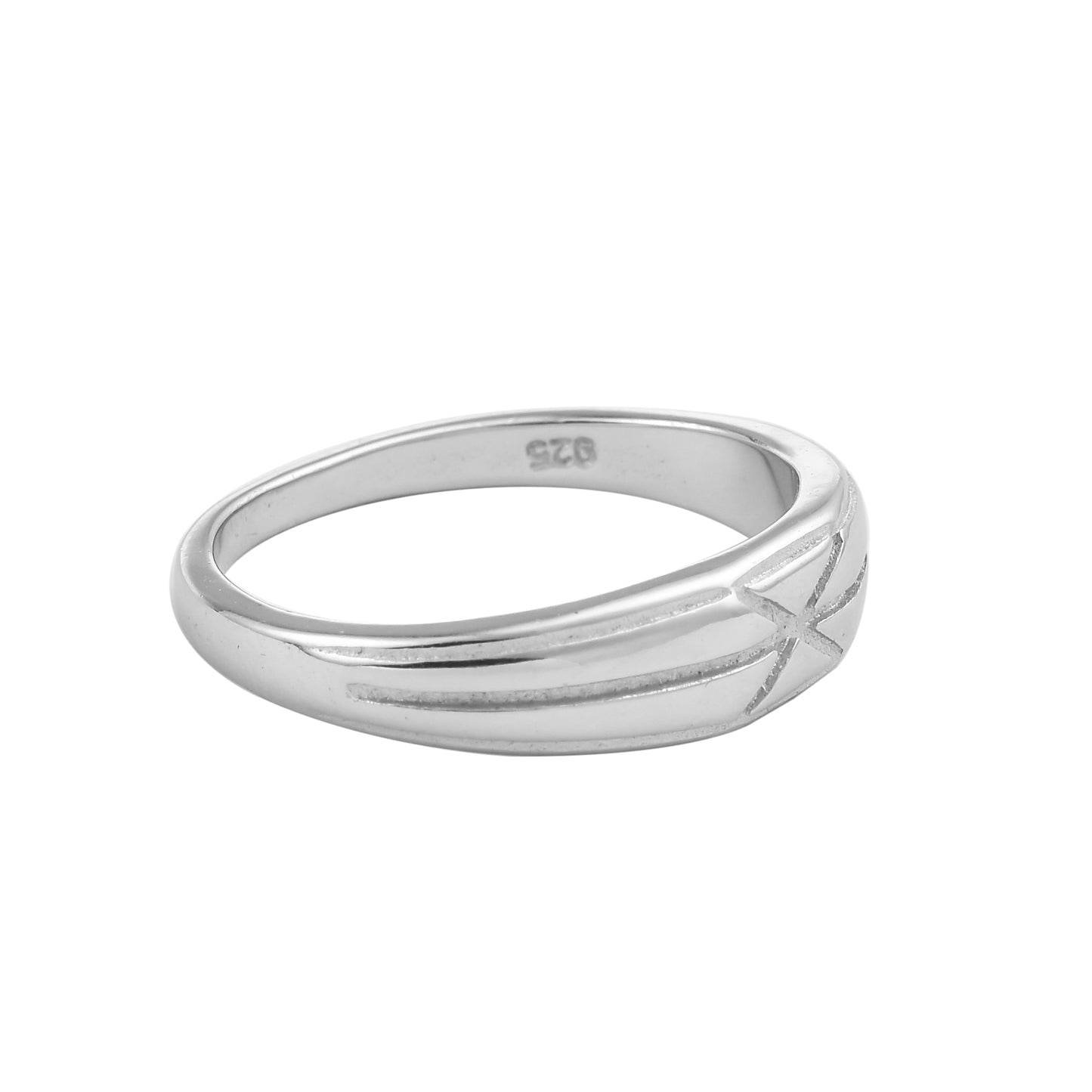 Silver Frost Rhodium Charm Ring