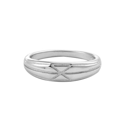 Silver Frost Rhodium Charm Ring