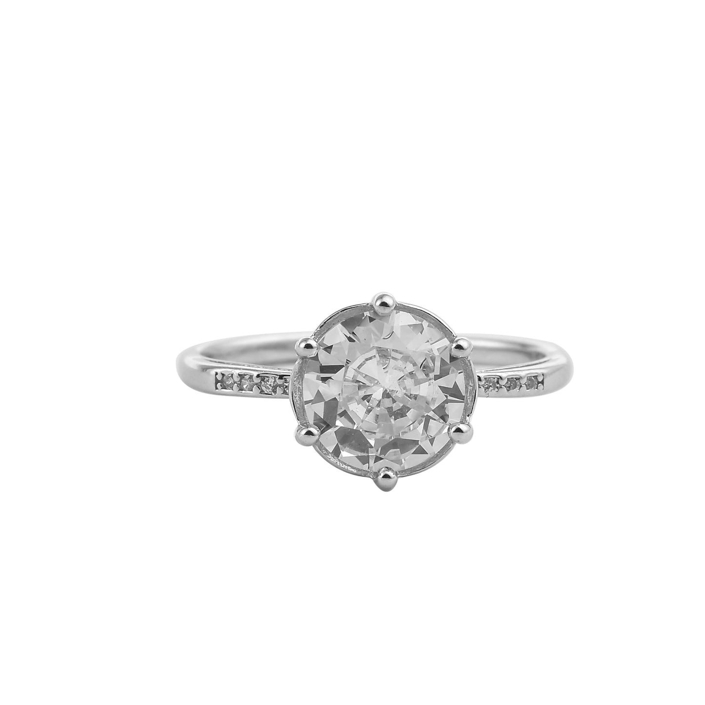 Silver Diamond Luxe Zircon Ring