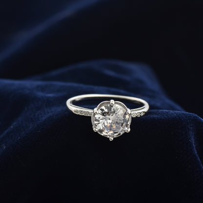 Silver Diamond Luxe Zircon Ring