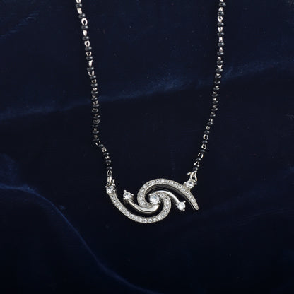 Silver Rhodium Glimmer Mangalsutra