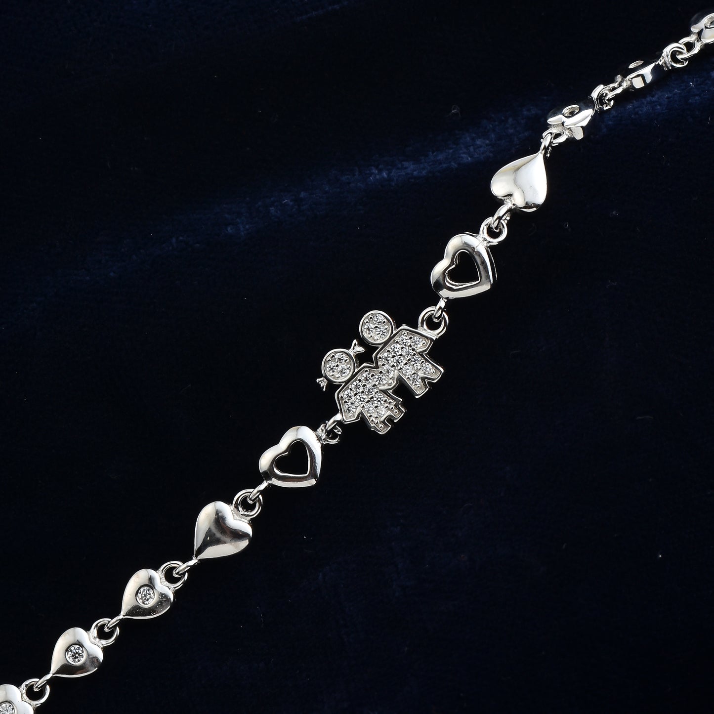 Silver Rhodium Infinity Bracelet