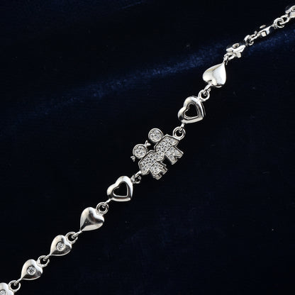 Silver Rhodium Infinity Bracelet
