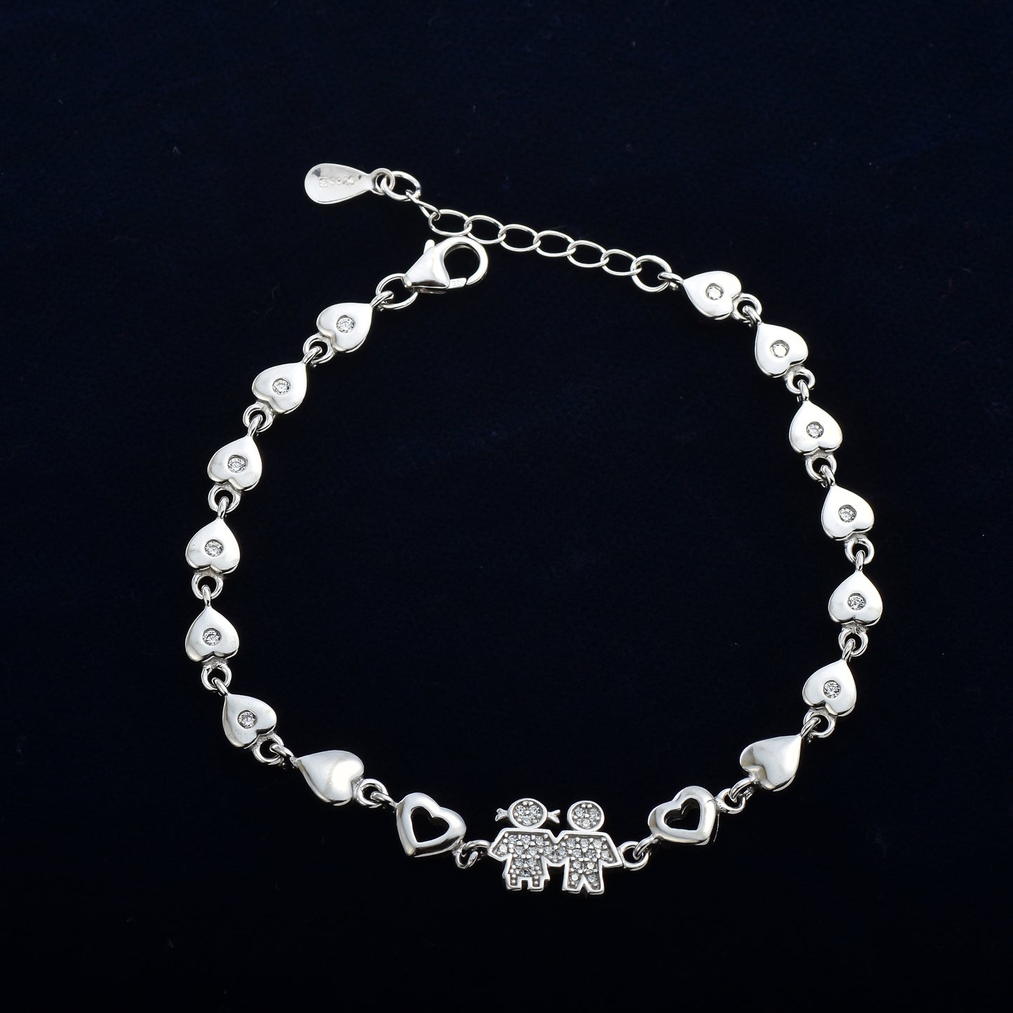 Silver Rhodium Infinity Bracelet