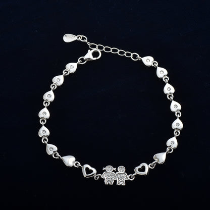Silver Rhodium Infinity Bracelet