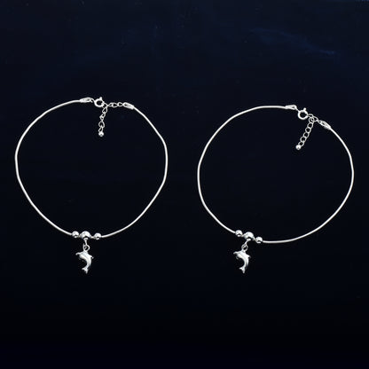Silver Glimmer Anklet