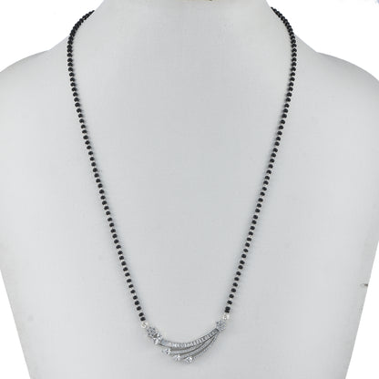 Silver Spark Rhodium Mangalsutra