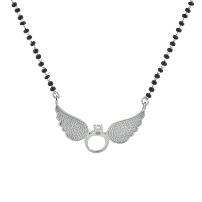 Silver Aura Rhodium Mangalsutra