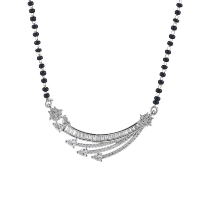 Silver Spark Rhodium Mangalsutra